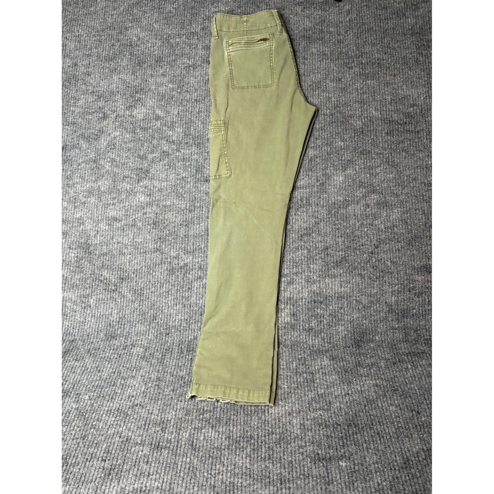 Lucky Brand Womens Olive Green Cargo Pants Zipper Ankle Slim Utility Size 6/28 - Picture 7 of 9
